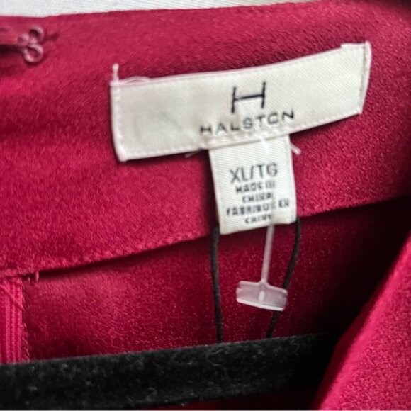NWT H by Halston v neck long sleeve red dress Sz XL - Picture 8 of 12